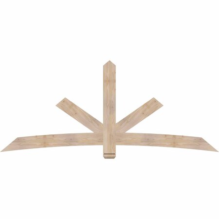 Ekena Millwork Alberta Smooth Timber Gable Bracket, Douglas Fir, 96"W x 40"H x 1 1/2"D x 5 1/2"F, 10/12 Pitch GBW096X40X0206ALB00SDF